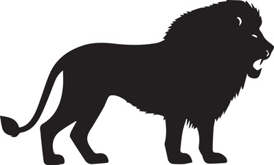 Obraz premium Lion silhouette vector EPS