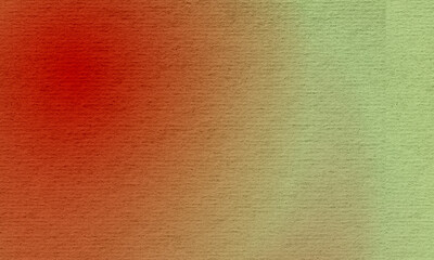 Abstract gradient artwork blending warm red and cool green hues on textured paper background