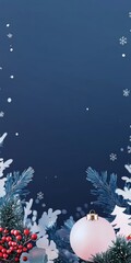 Colorful Christmas vertical poster and banner, greeting card, flyer or brochure cover. Happy New Year and Merry Christmas festive background
