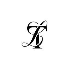 initial letter t with L script logo
