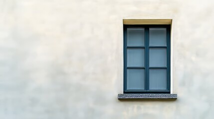 Fototapeta premium Minimalist Window on a White Wall - Architectural Detail