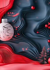 Colorful Christmas vertical poster and banner, greeting card, flyer or brochure cover. Happy New Year and Merry Christmas festive background