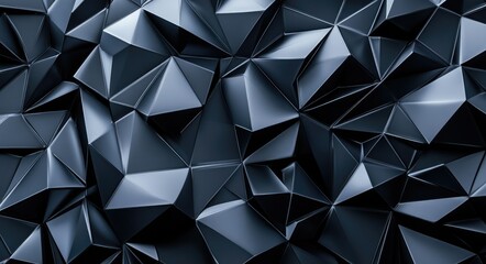 Fototapeta premium Futuristic Geometric Mosaic: Abstract 3D Design with Triangular Lines