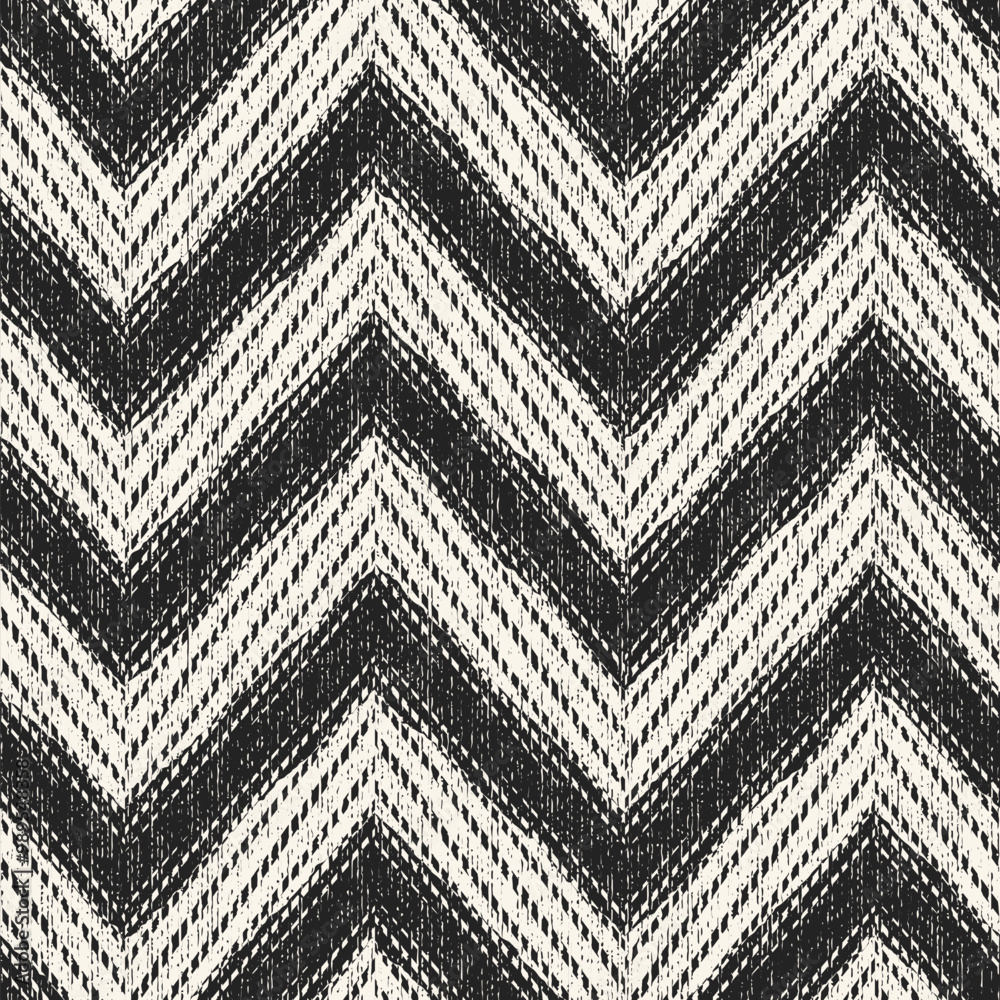 Sticker monochrome grain striped chevron pattern