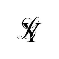 initial letter y with L script logo