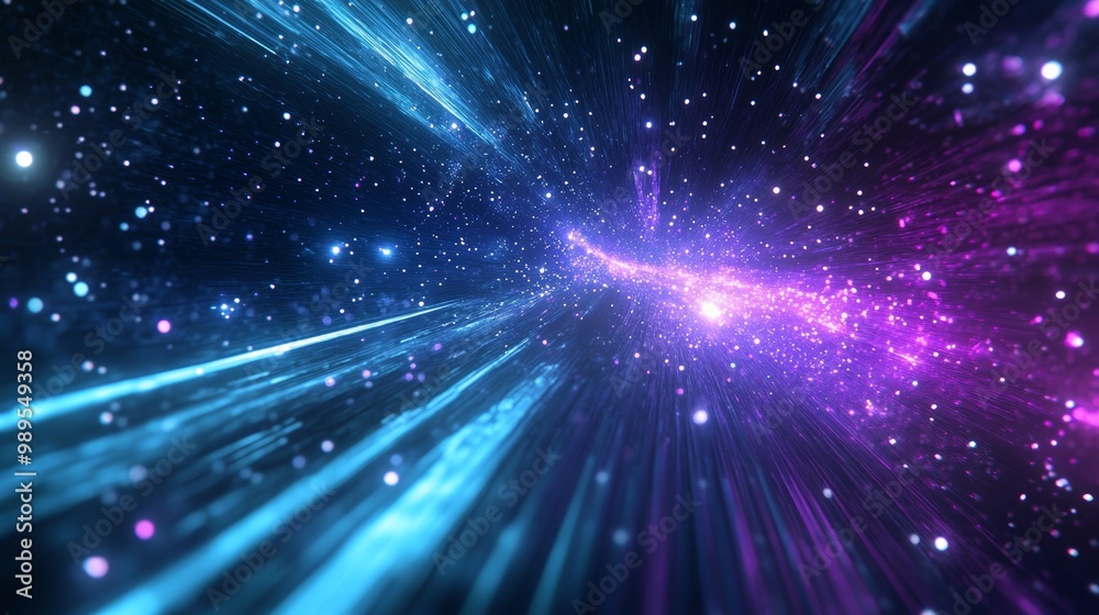 Canvas Prints cosmic light: abstract galaxy background