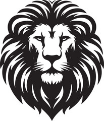 Obraz premium lion head vector silhouette,