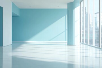 Obraz premium Contemporary Urban Office Interior with Clean and Elegance Decor