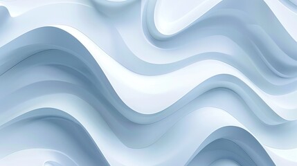 Obraz premium white geometric abstract background overlap layer on bright space with waves decoration. Minimalist modern graphic design element cutout style concept