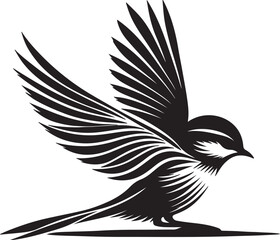 bird silhouette in vector 