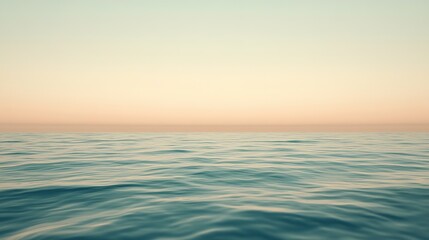 Fototapeta premium Tranquil seascape at dusk with gentle waves reflecting soft pastel colors against the horizon