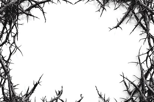 A4 border with gothic styling and thorny details, surrounding a pristine text area.