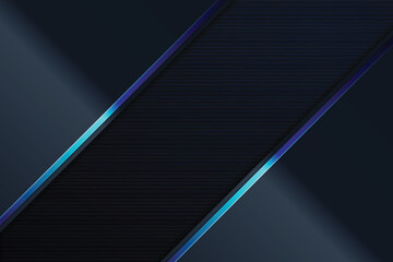 Abstract dark background with diagonal blue lines.