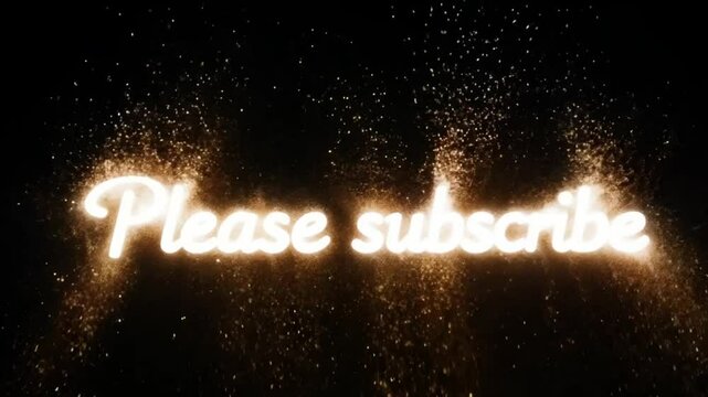 Outro Footage with Glitter Explosion Transforming Into 'Please Subscribe'