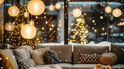 Winter balcony decoration