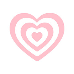 Heart layer. Love, romance, valentine, dating concepts. Flat decorative element vector design isolated illustration.