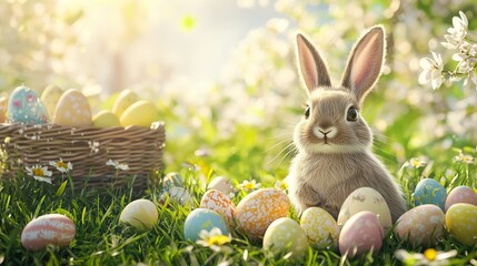 Easter greeting background.