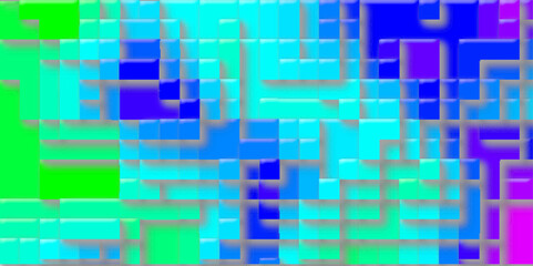Abstract modern mosaic colorful square shapes corporate technology cube box random block background, design template, web, banner, presentation background. 