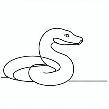 recommend clip art: 
                    snake silhouette thin lines flat colors