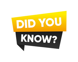 Did You Know question banner. A Quiz. Did you know vector sign. Fun Fact Question. Vector illustration.