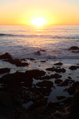 Sunset over the Pacific Coast from Fiscalini Ranch Preserve, California