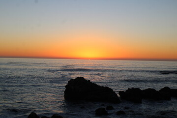 Sunset over the Pacific Coast from Fiscalini Ranch Preserve, California