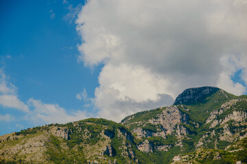 clouds over the mountains