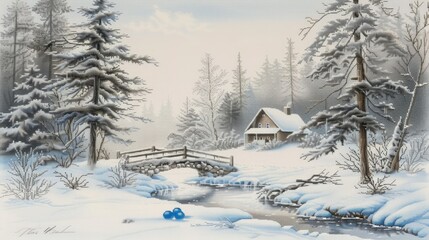 Cross-stitch design with a white background