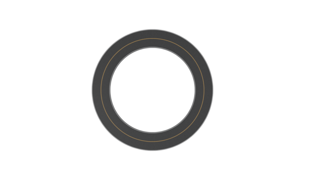 3D Render of Circular Road Loop - Futuristic Design and Urban Infrastructure