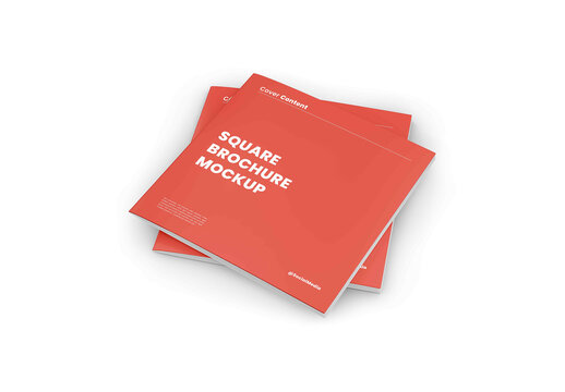 Square Brochure Cover Mockup