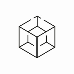 3d cub cube icon sign vector