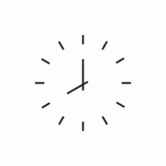 hour clock time icon sign vector