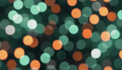 Fototapeta premium Abstract bokeh effect with green, orange, and white lights