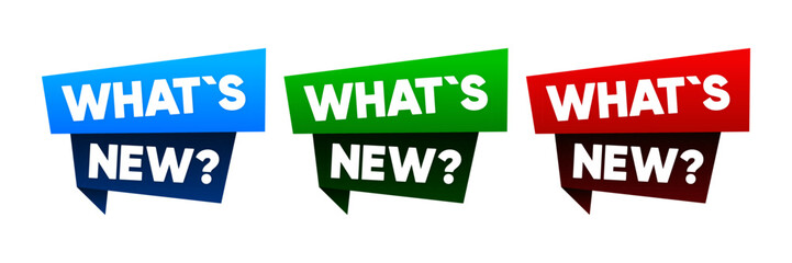 Whats New speech bubble. Labels for promotion design. Special offer sign. New arrivals symbol. Vector illustration.