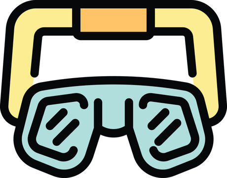 recommend clip art: Diving mask with snorkel allowing you to see clearly and breathe underwater while diving