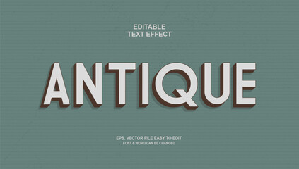 Vintage editable text effect retro style
