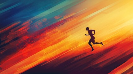Runner Abstract Background Illustration