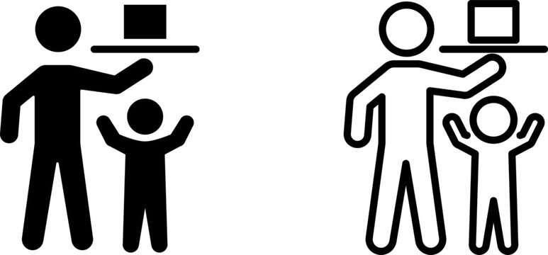 Keep Away Children icon , vector illustration