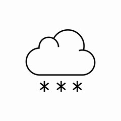 cloud winter cold weather icon sign vector