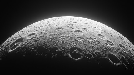 Surface of the moon close up