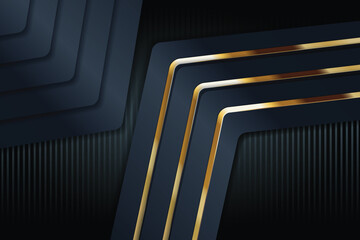 Abstract geometric background with gold stripes.