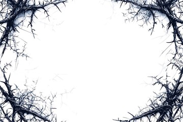 Gothic themed A4 border with detailed thorny lines framing central white space.
