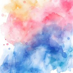 Fototapeta premium Multicolored watercolor abstract background with splashes for design 