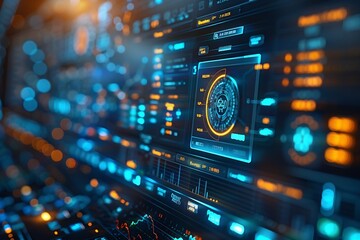 Blockchainbased medical recordkeeping system securing patient health data while futuristic AI medical instruments automate checkups diagnose in a smart hospital