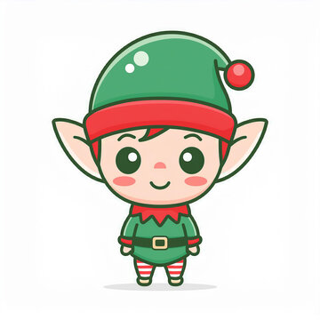 Elf świąteczny ilustracja