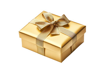 Obraz premium Elegant Gift Box with Ribbon and Bow, Perfect for Special Occasions, Holidays, and Celebration