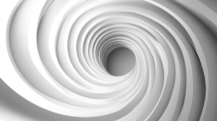 Obraz premium A modern design of dynamic concentric shapes with a white to grey gradient, perfect for clean, abstract visuals with soft depth and movement