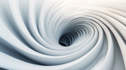 Fototapeta premium A modern design of dynamic concentric shapes with a white to grey gradient, perfect for clean, abstract visuals with soft depth and movement