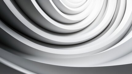 A modern design of dynamic concentric shapes with a white to grey gradient, perfect for clean, abstract visuals with soft depth and movement