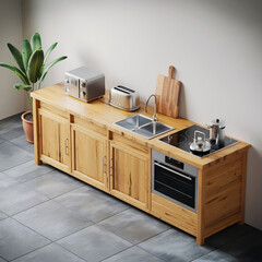 small wooden kitchen